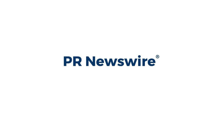 Blue text 'PR Newswire' with registered trademark symbol on white background, official press release distribution service logo.