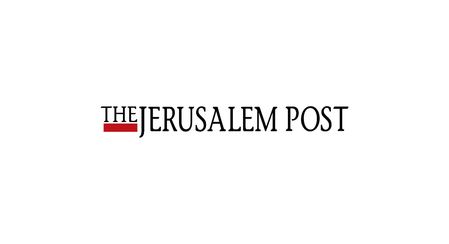 The Jerusalem Post Logo The Jerusalem Post newspaper logo, black text on white background with red accent mark below 'THE'.