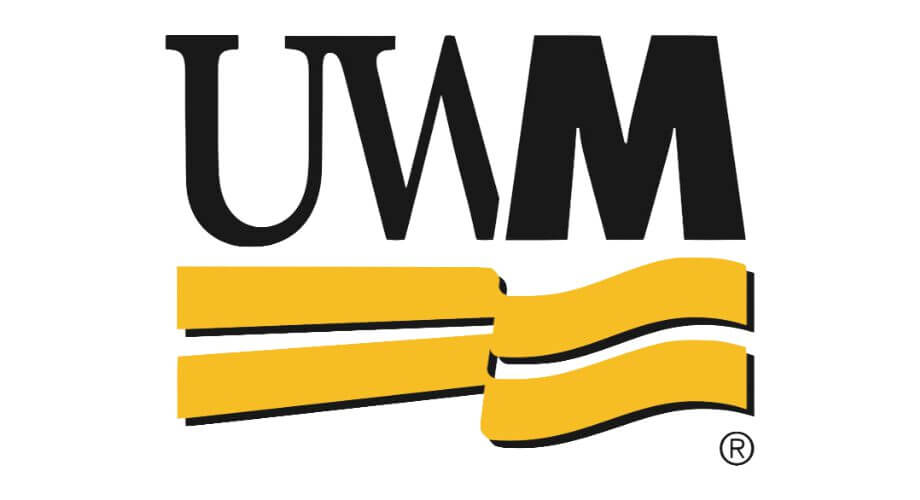 UMW Official Logo – Black and Gold Official UMW logo featuring black letters over a dynamic yellow banner design, with a registered trademark symbol.