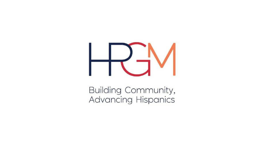 HPGM Logo – Building Community, Advancing Hispanics HPGM organization logo featuring blue, red, orange letters with tagline: "Building Community, Advancing Hispanics."
