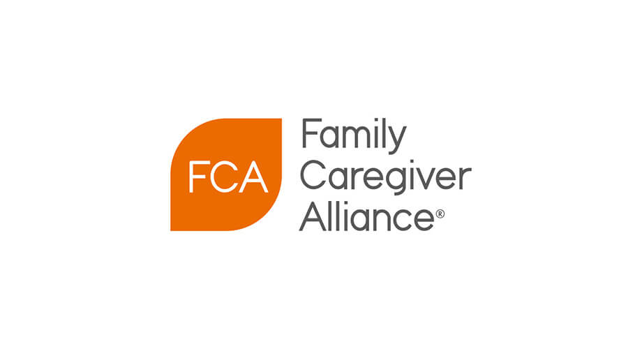 FCA Family Caregiver Alliance logo with orange icon and grey text, representing support for caregivers.